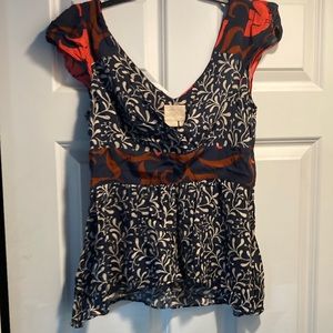 Anthropologie fit and flare top size 6